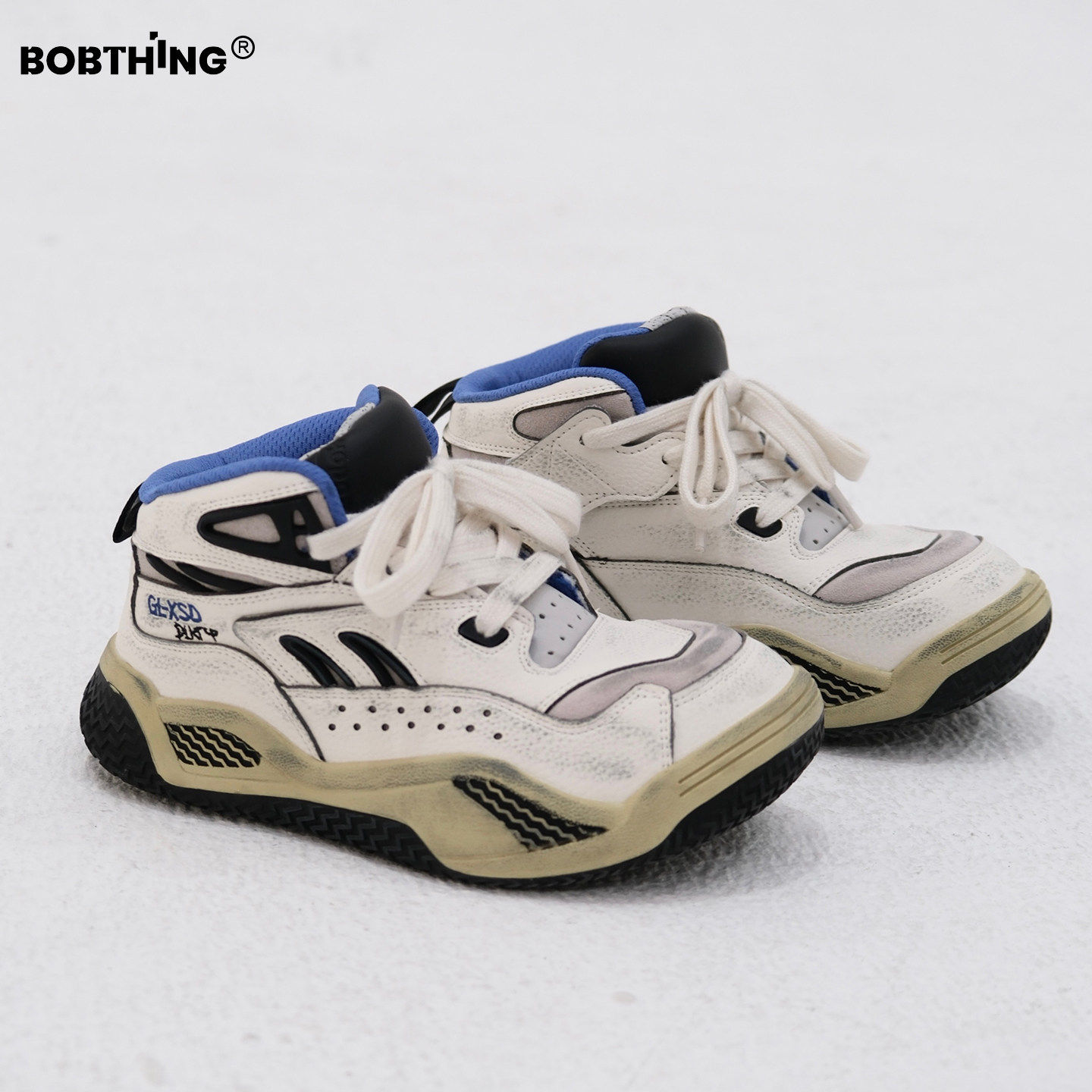 儿童春秋鞋子个性脏脏鞋男童中帮运动鞋篮球鞋中大童跑鞋休闲鞋潮