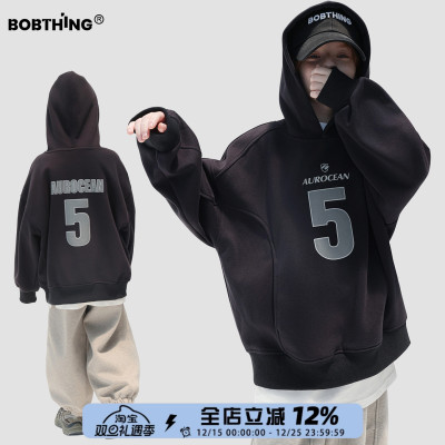 男童春秋字母连帽卫衣外套帽衫潮