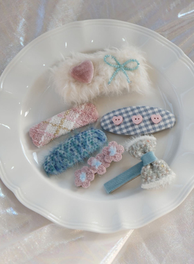 现货Chiica25AW原创设计儿童宝宝发饰百搭发夹拜拜夹鸭嘴夹