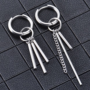 潮流男士 耳环无耳洞耳夹单只潮男耳钉小众耳坠痞帅男生高级感耳饰