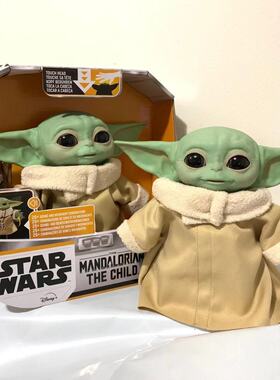 孩之宝星球大战曼达洛人电动尤达宝宝古古发声可动Baby Yoda