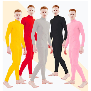 万圣节cos蜘蛛连体衣头套纯色露脸zentai舞台表演服侠格温紧身衣