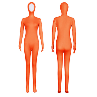 万圣节cos衣服隐身衣服装舞台表演抠像露脸黑衣人连体紧身隐形衣