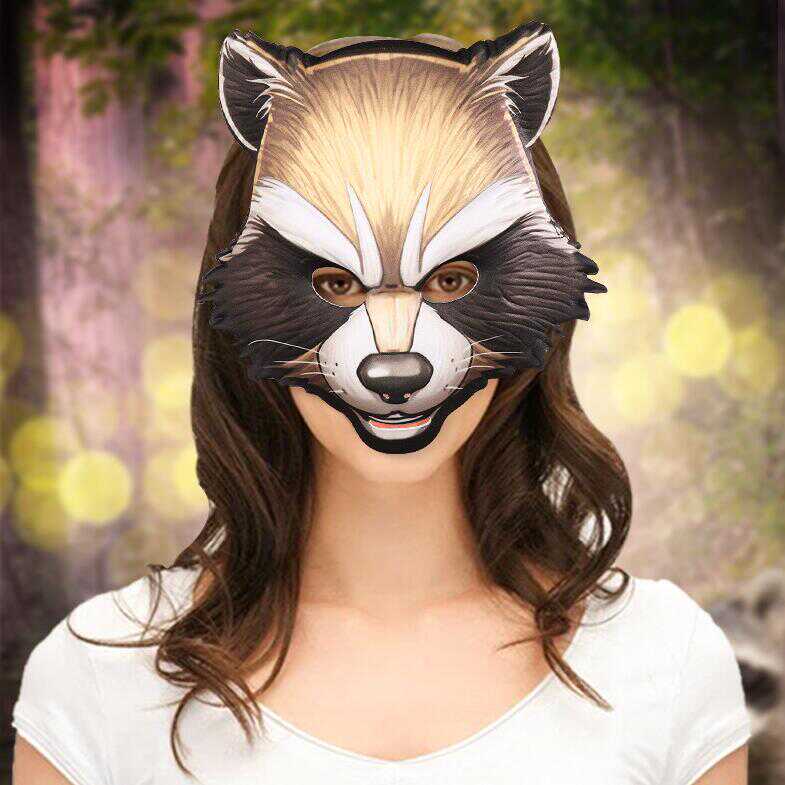 万圣节可爱半脸派对舞会装饰道具