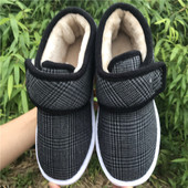 冬季 懒人散步鞋 手工灯芯绒棉鞋 泡沫牛筋底防滑防潮居家包跟棉拖鞋