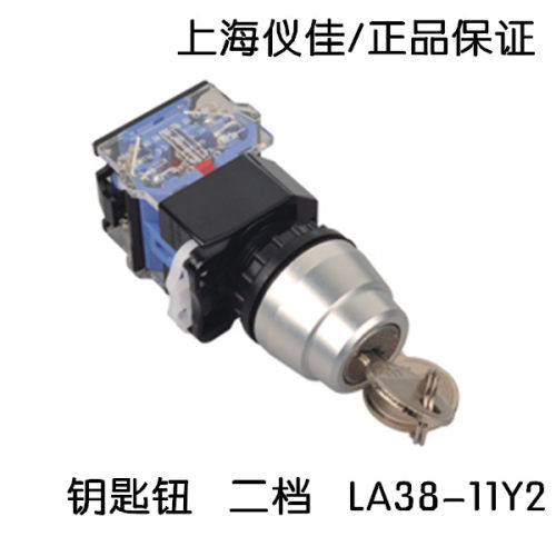 上海仪佳 钥匙按钮开关 带钥匙自锁 二档位 LA38-11Y2 22mm3C认证