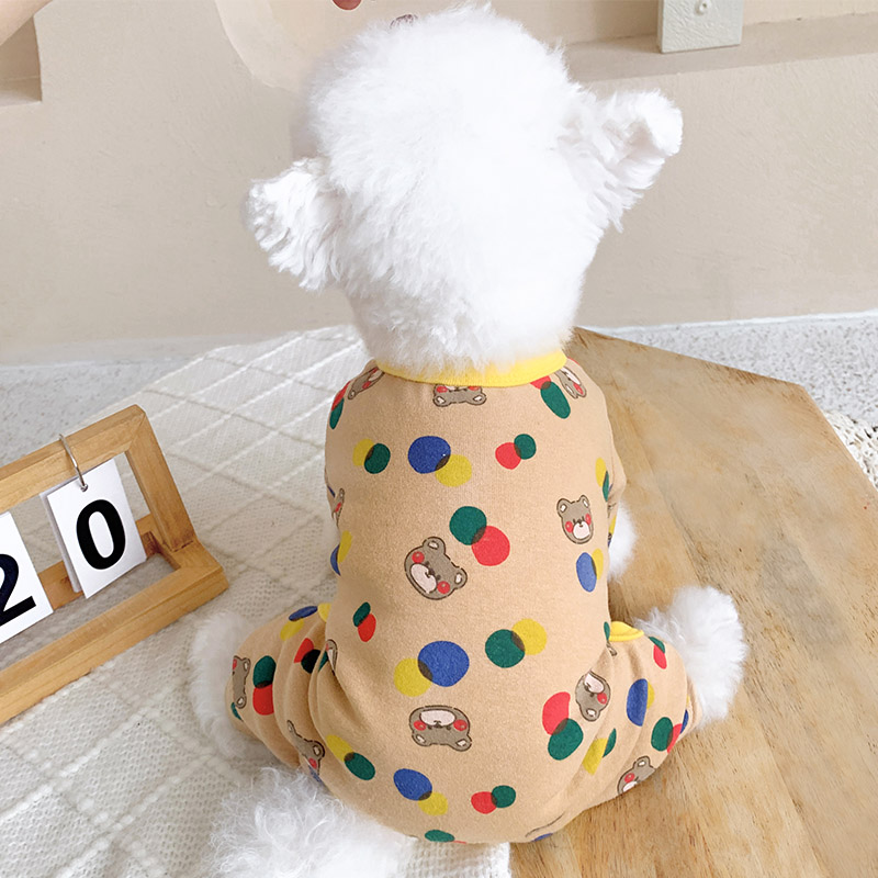 狗狗衣服秋冬小型犬四脚衣约克夏雪纳瑞宠物小狗泰迪比熊冬季服装