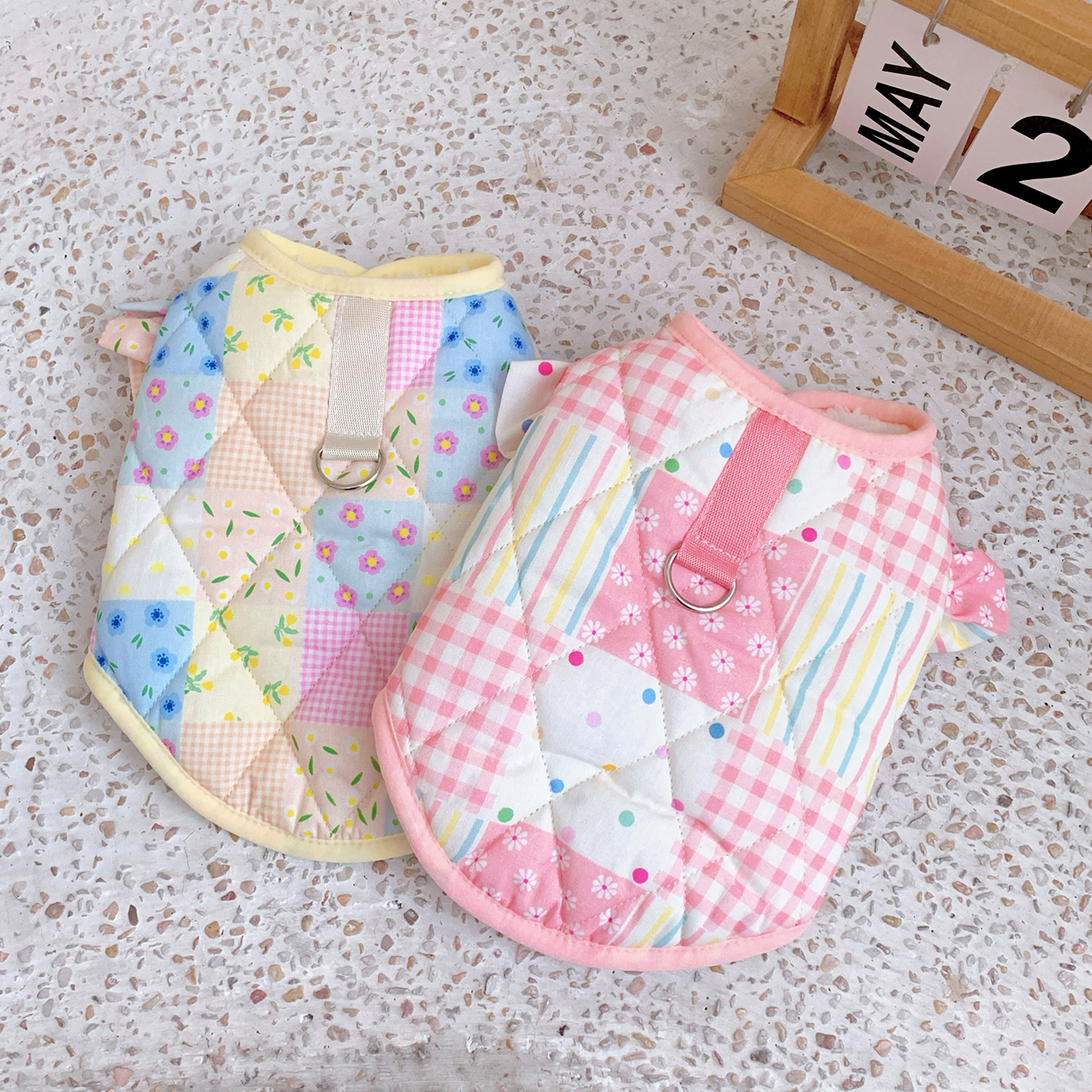 【宠物狗狗秋冬加绒背心可牵引】