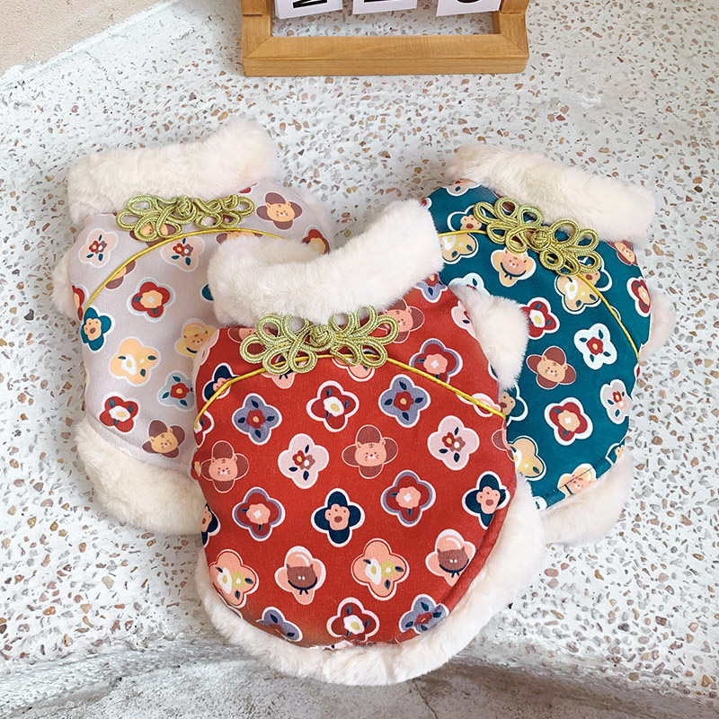 宠物东北大花袄狗狗新年秋冬