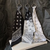 街舞嘻哈小领巾红潮韩国ins裤 链配饰复古花纹方巾丝巾裤 巾