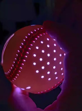 夜光棒球发光夜间硬式训练练习棒球炫彩灯光充电LED