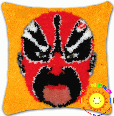 抱枕粗毛线地毯绣买2件包邮