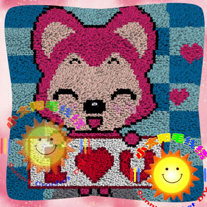 段段绣 抱枕 钩针绣 绒绣 小太阳BZ337桃子爱(同品牌买2件包邮！)