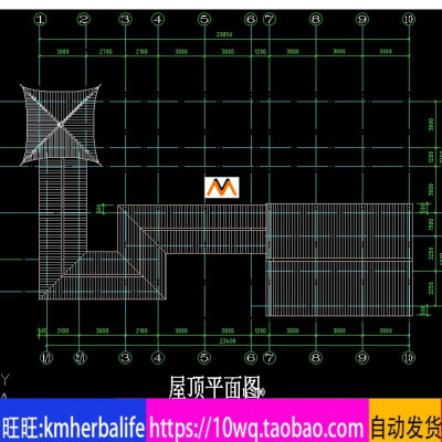 L273中式公园园林木结构休息长廊檐古建筑亭子廊檐全套施工图CAD