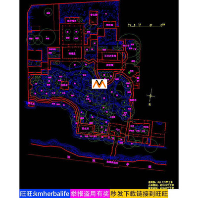 H522中国苏州古典园林沧浪亭南方中式公园林设计植物配置CAD图纸