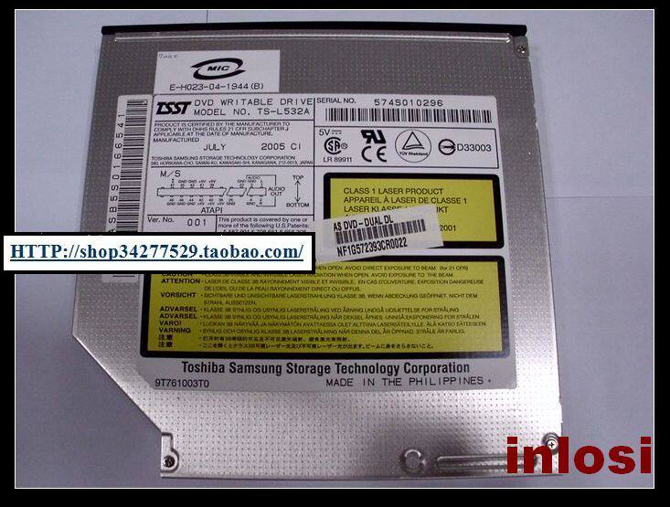 노트북 일체형 산업용 호스트 광학 드라이브 TS-L532 IDE 인터페이스 DVD 버너