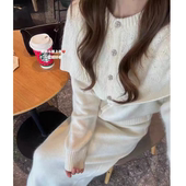 2716 镂空披肩设计感针织开衫 白月光 精致斗篷上衣