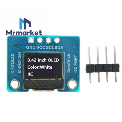 0.42寸 4针 OLED显示屏SSD1306液晶屏 IIC接口模块