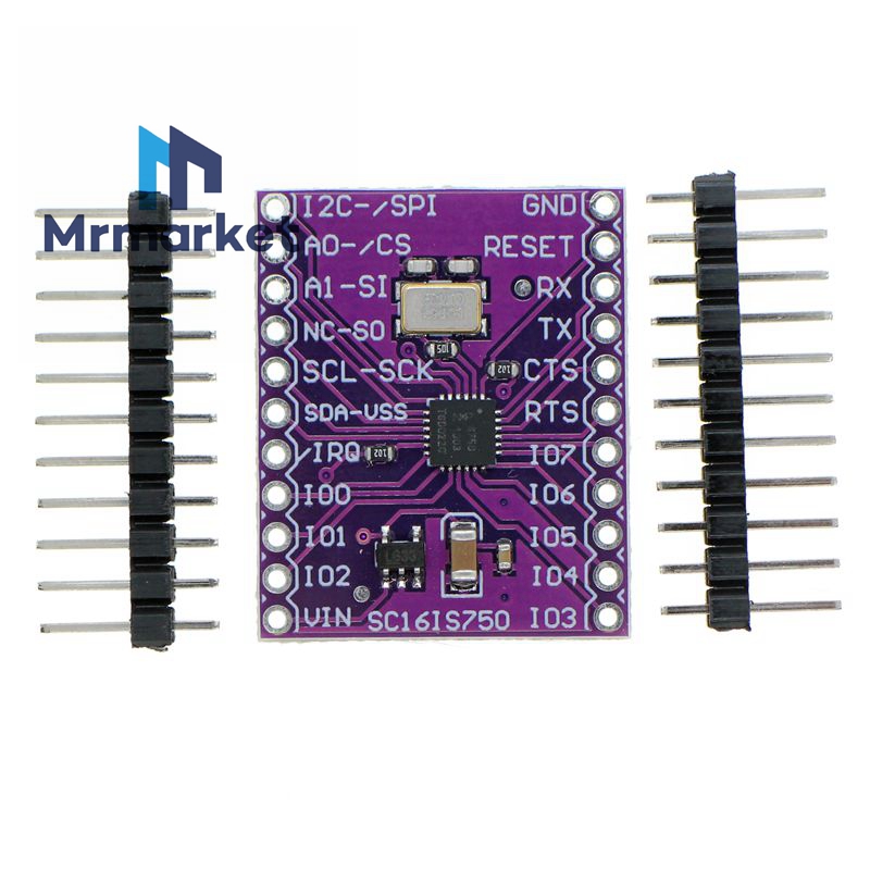 MCU-750 SC16IS750 UART串口转IICSPI总线 可编程IO口