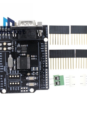 CAN-BUS Shield 扩展板MCP2515 开发板 CAN协议通讯板 黑色排针