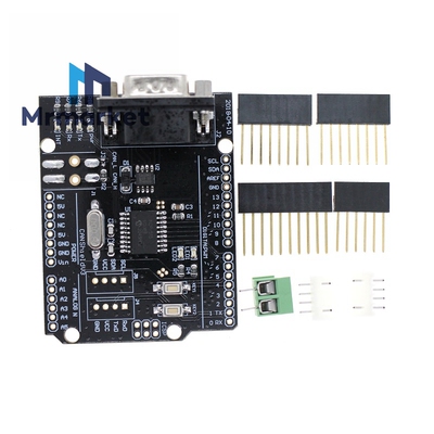 CAN-BUS Shield 扩展板MCP2515 开发板 CAN协议通讯板 黑色排针