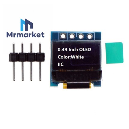 0.49寸 4针 OLED显示屏SSD1306液晶屏 白色 IIC接口模块