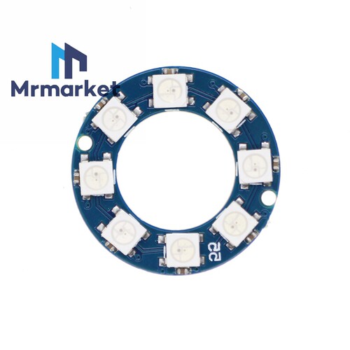 ICSI021A 8位 WS2812 5050 RGB LED 智能全彩RGB环开发板-大环