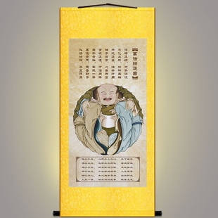 万法归道图 一团和气挂画书房客厅装饰画 竖版中式卷轴画定制装裱