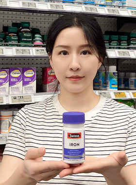 澳洲swisse补铁片30粒女性成人缺铁元素备孕孕妇气色血红润斯维诗