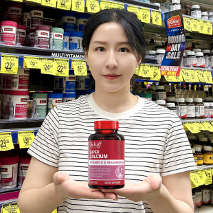 美国Schiff旭福舒钙液体钙维生素d3加镁钙片成人中老年碳酸钙90粒