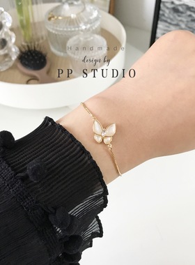 白日梦蝶/贝母蝴蝶镀镀14k金轻奢