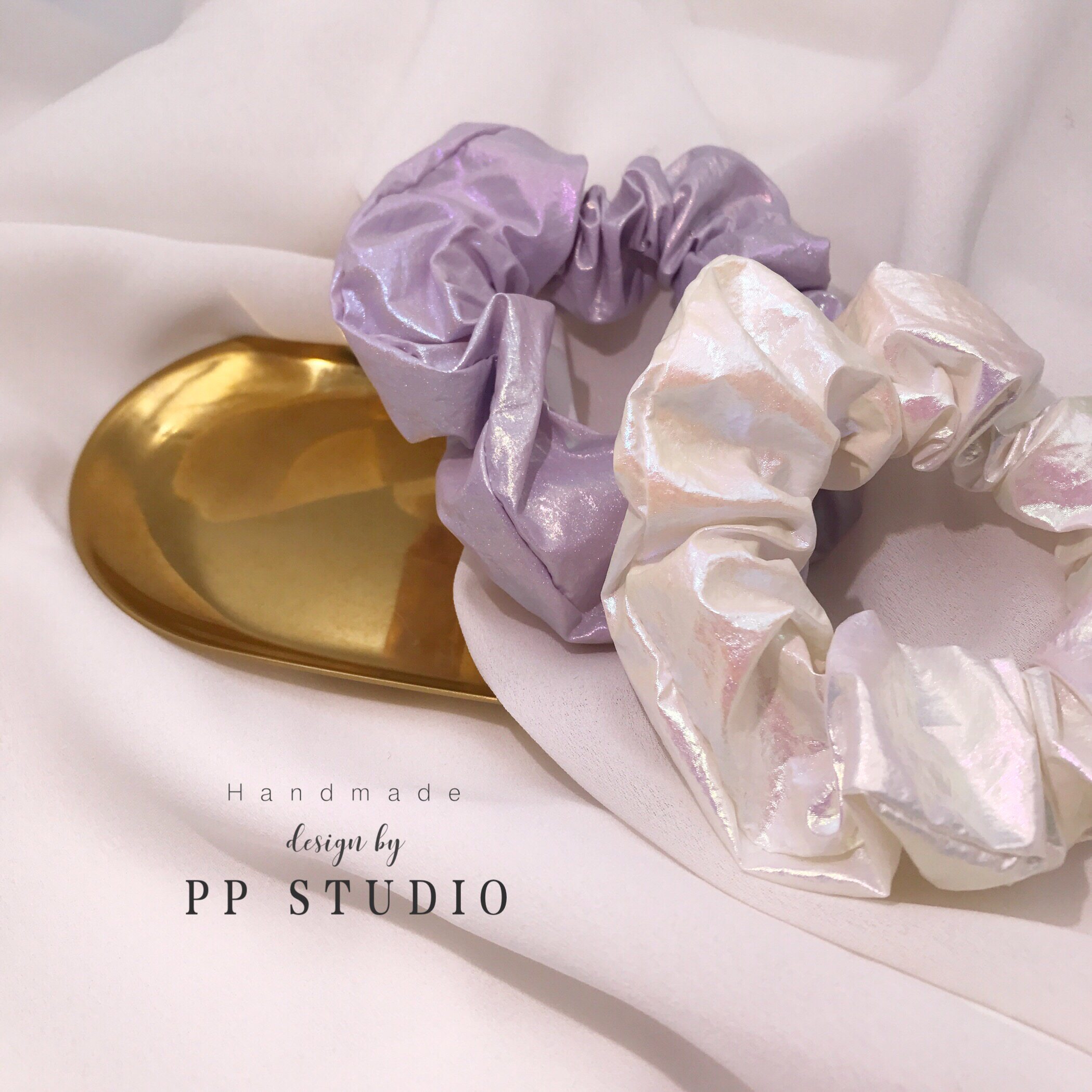 梦幻珠光质感雾面光泽发绳少女心法式大肠发圈头绳头饰日系发饰