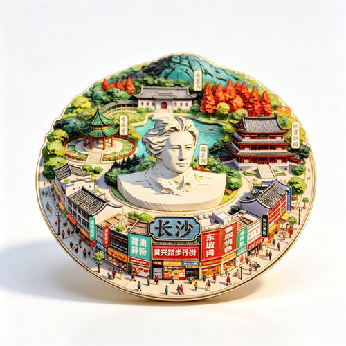 长沙3D金属浮雕旅游冰箱贴