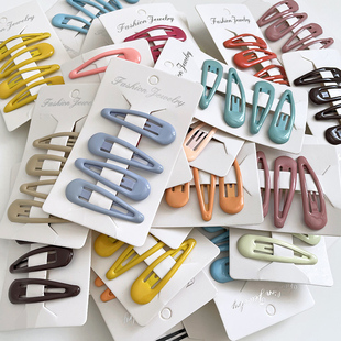 9.9 bb夹滴胶少女发饰宝宝边夹糖果色发卡刘海夹子碎发夹 包邮