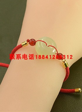 岫玉貔貅.平安扣手串情侣款手链