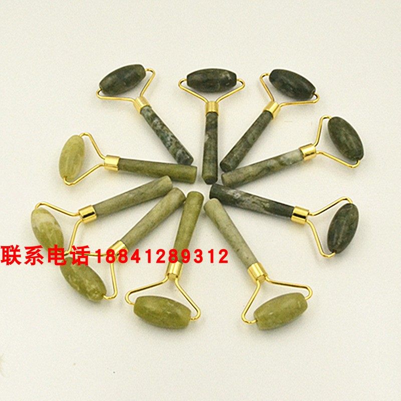 天然玉石美容器脸部眼部滚轮按摩棒一手货源家用穴位棒