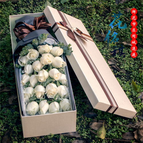 镇江鲜花店同城送花19朵21朵白玫瑰鲜花情人节生日鲜花速递镇江