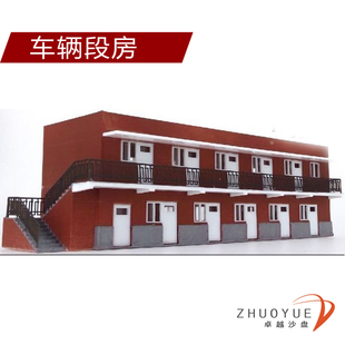 火车铁路模型 车辆段 机务段2层楼房 建筑沙盘 站场货运站站房