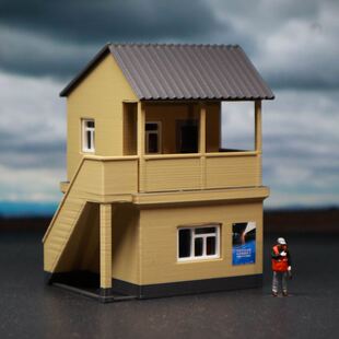 护路房机务段门房 车辆段火车模型沙盘建筑 场景 HO比例铁路检查