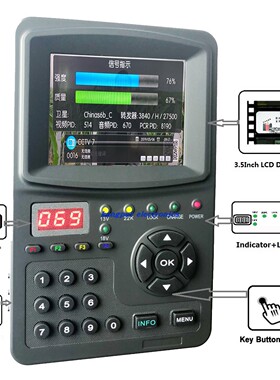 康普特KPT-358HD/968Z高清出图HD寻星仪监视器中九户户通信号测试