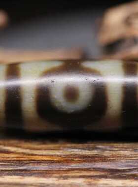 台珠老料三眼天珠手工款文玩配饰diy佛珠手串项链吊坠珠