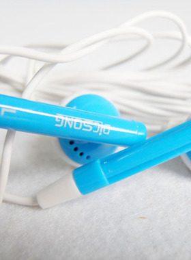 MP4耳机 重低音 3.5MM接头 1.25米 MP3 手机耳机 蓝色 音乐耳机