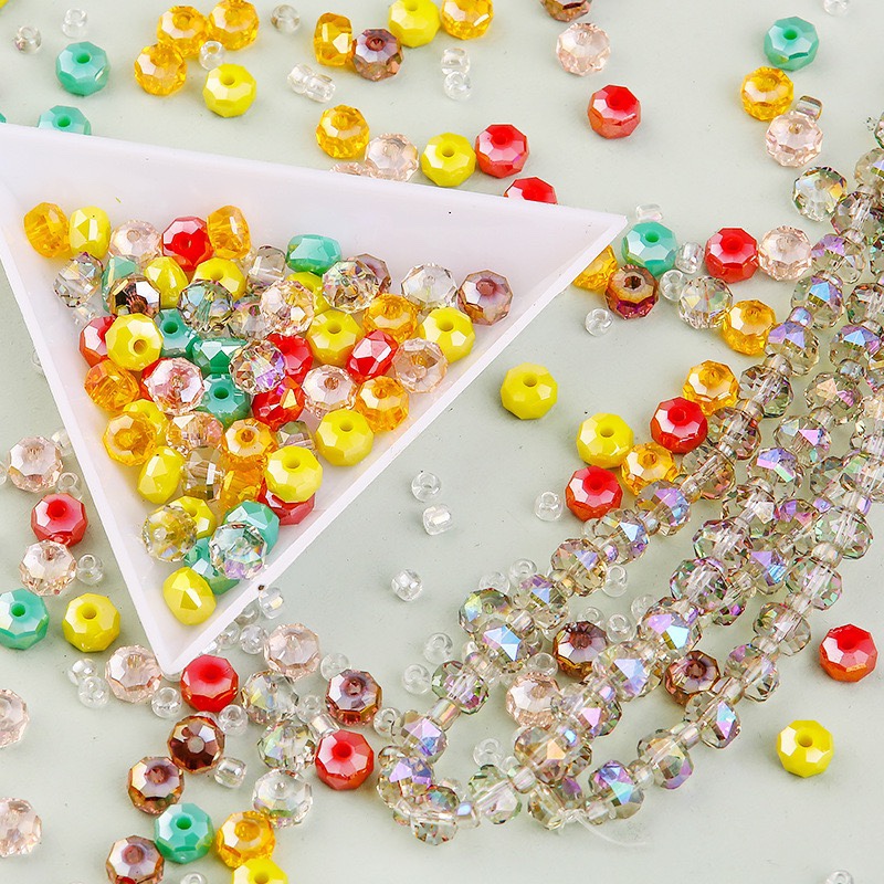 4*6mm幻彩玻璃珠diy串珠水晶珠子