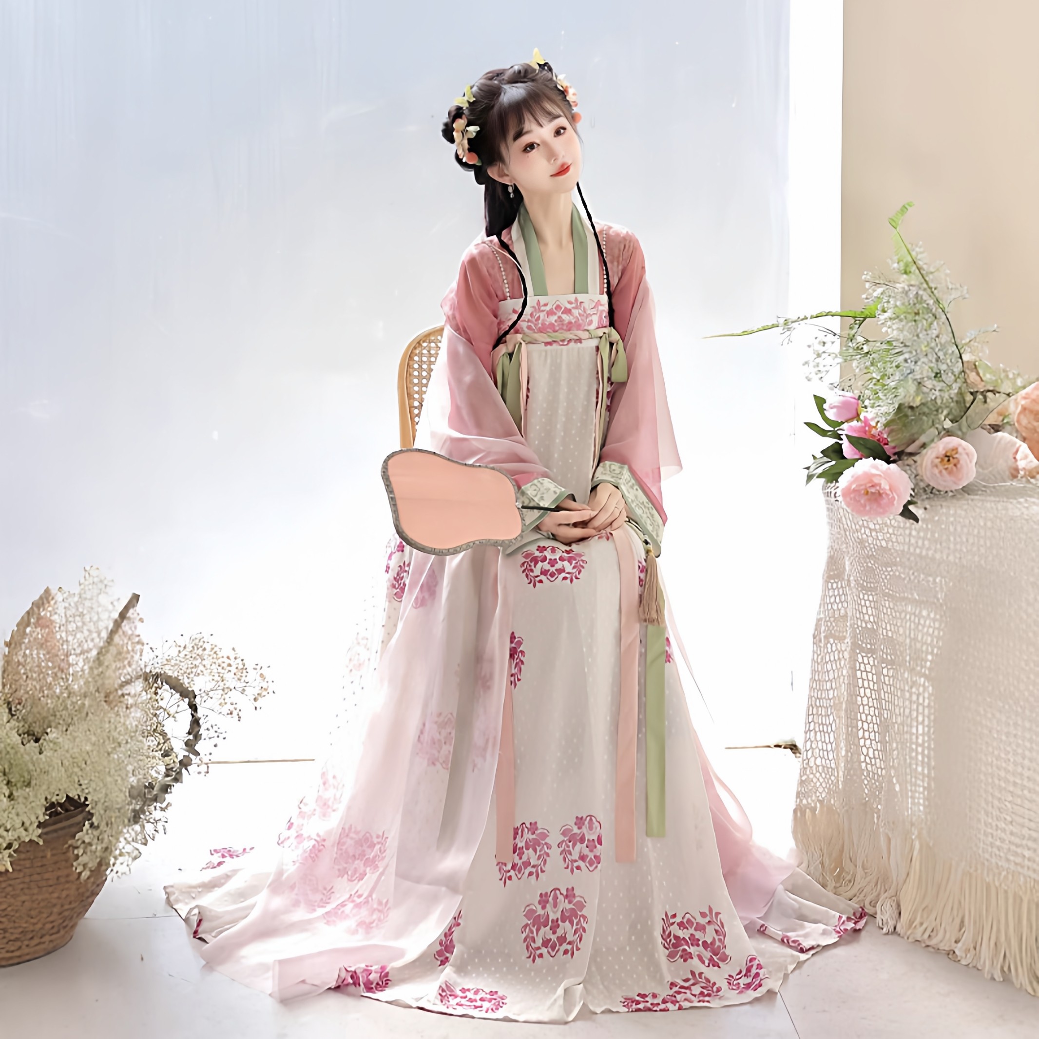 原创唐制披帛汉服女2026新款齐胸襦裙复原风日常古装春夏秋季套装,女装/女士精品,汉服套装,淘宝优惠券,粉丝福利购,淘宝优惠卷