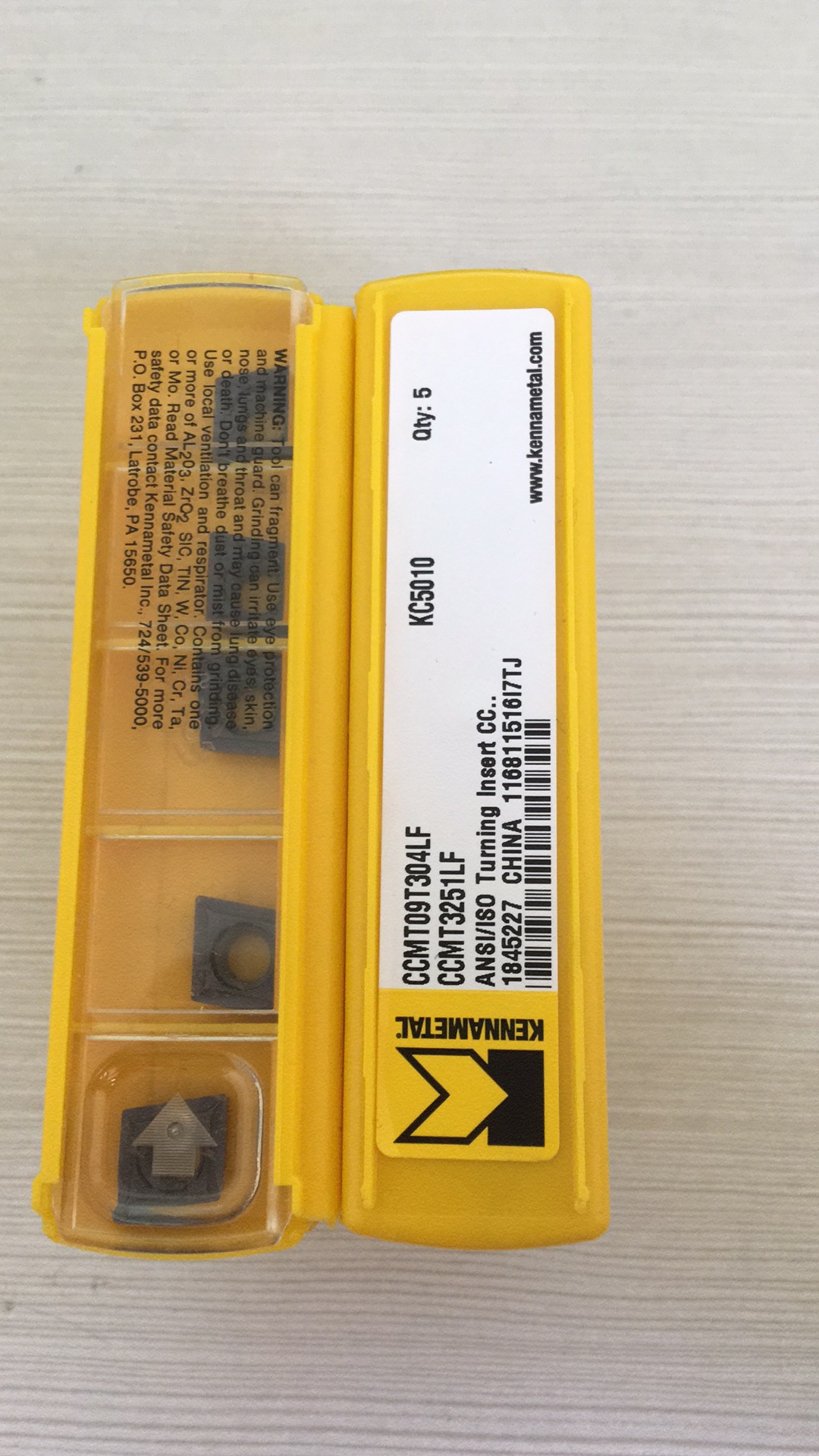 美国肯纳Kennametal数控刀片 CCMT09T304LF KC5010