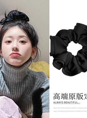 赵露思同款黑色大肠发圈