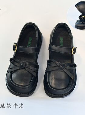 23-36码春秋季头层牛皮女童皮鞋