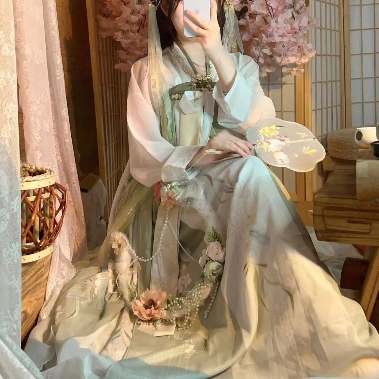 春夏季汉服女唐制齐胸襦裙学生古装套装国风新中式裙子拍照旅游