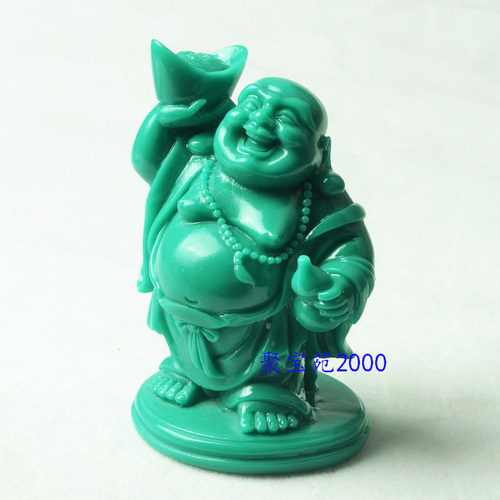 绿松石招财元宝佛摆件笑佛摆饰