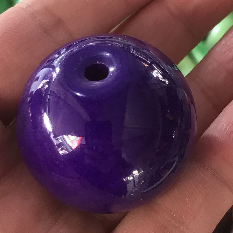 祖母绿翡翠干青大单珠鸡血玉隔珠舒俱来圆珠散珠腰珠文玩配饰配珠